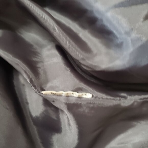 Vintage 90s Alamode Gray Long Sleeve Midi Dress Timeless Classic Minimalist - Picture 6 of 6